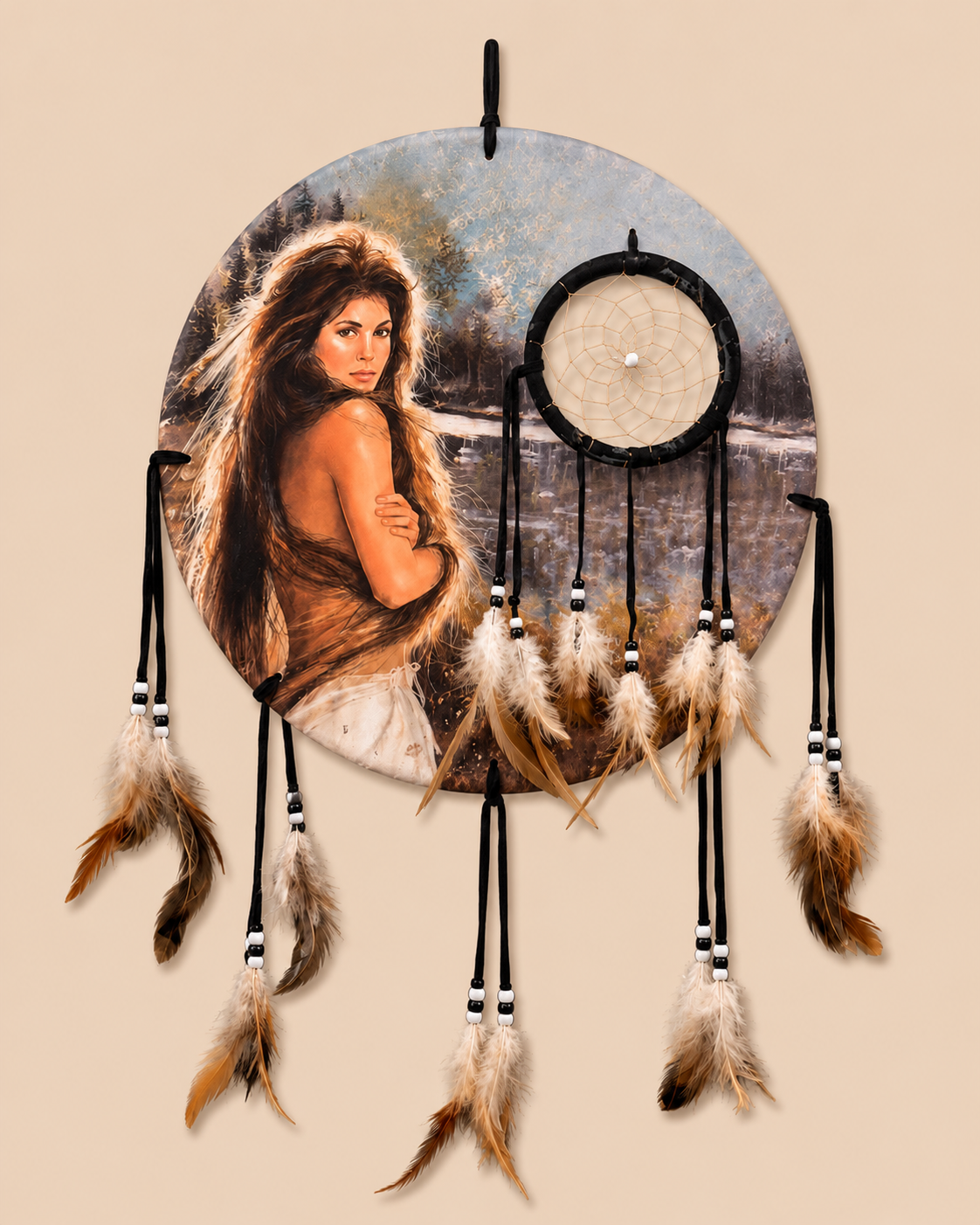 Cherokee-Inspired Mandala — Woman & Forest